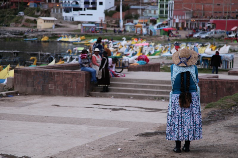titicaca'da bolivyalılar